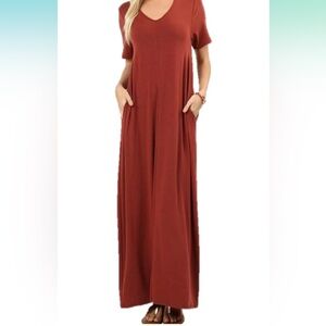 Zenana Boutique Boho Rust Maxi Dress